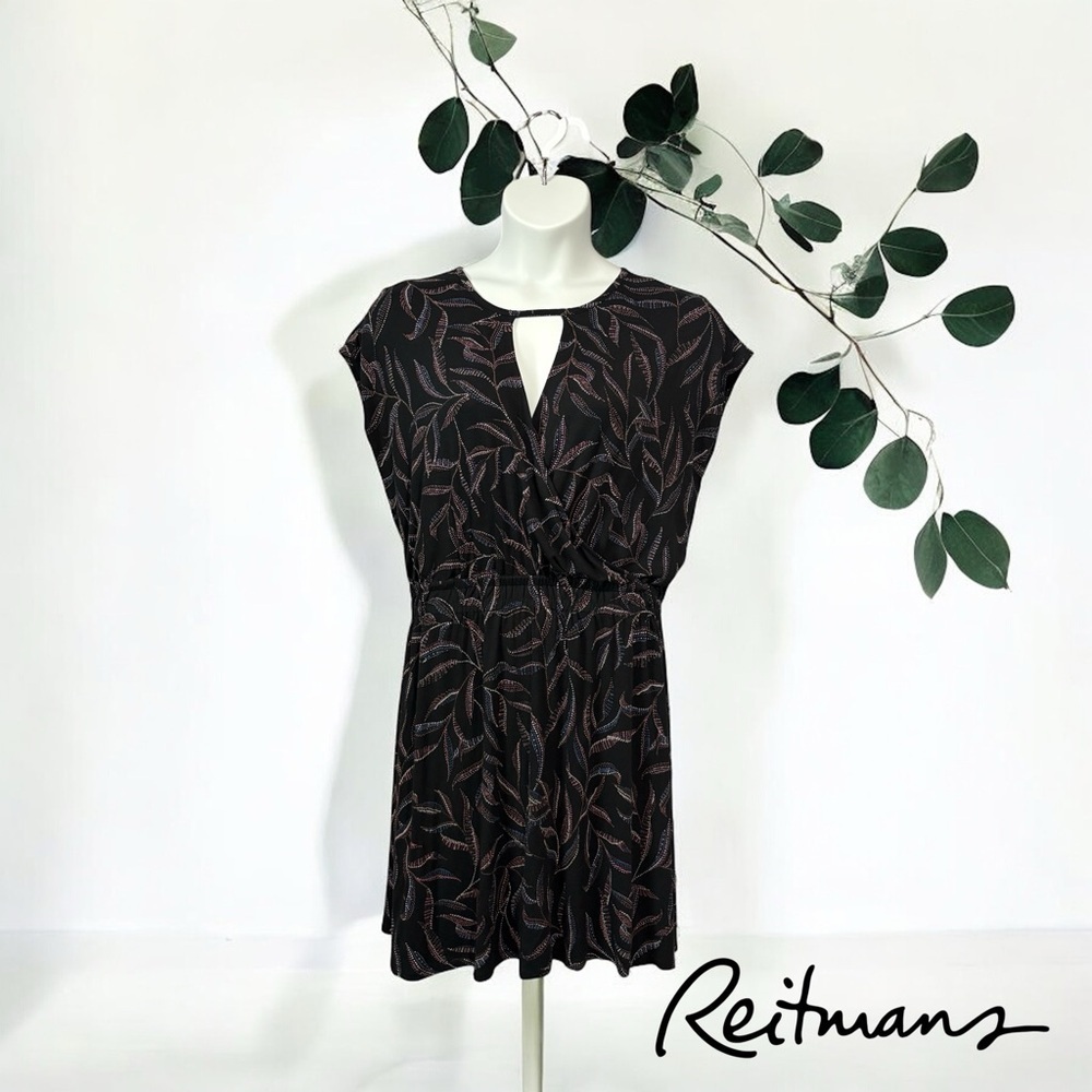 Reitmans, Chic Summer Knee-Length Dress, XL, Black, Pink, White, Blue